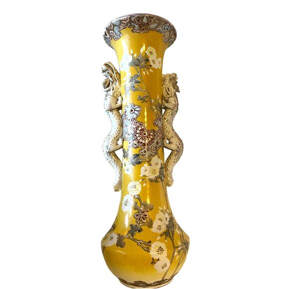 Kinkozon‎ Japanese Satsuma Late Meiji Yellow Ground Satsuma double Handle - Picture 1 of 7